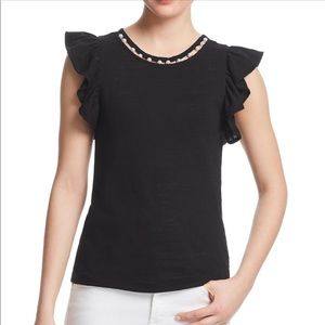 Nwt embellished flutter tee